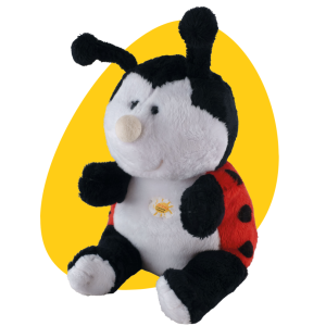 Maskottchen Gigi Glückskäfer - Stofftier St. Anna Kinderkrebsforschung