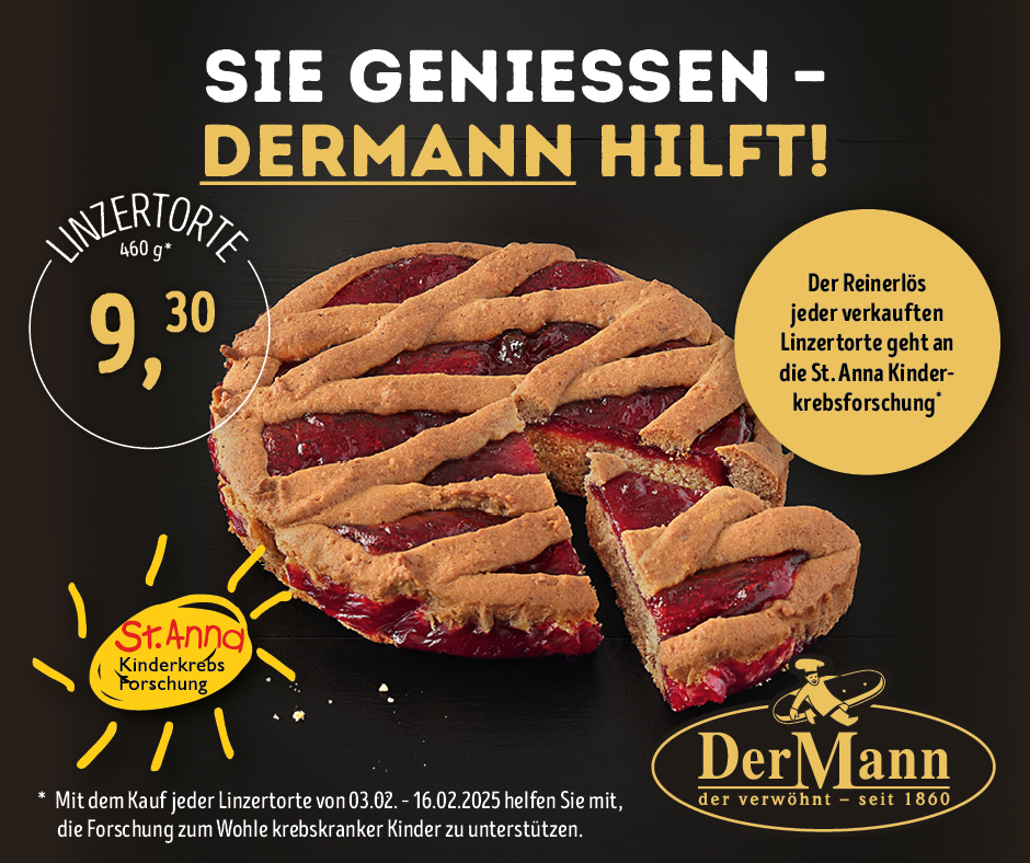 Linzertorte derMann für St. Anna Kinderkrebsforschung