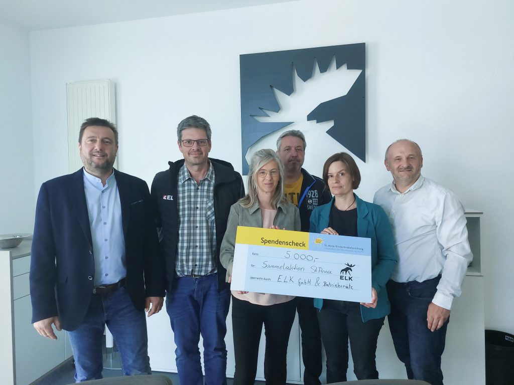 Spendenübergabe Elk GmbH