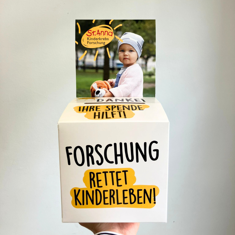 Spendenbox Bestellen St Anna Kinderkrebsforschung