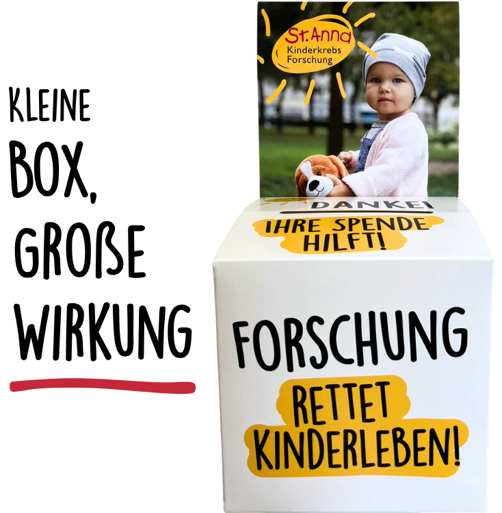 Spendenbox Bestellen St Anna Kinderkrebsforschung